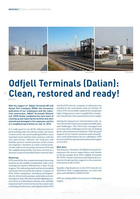 Quarterly December 2011 - Odfjell