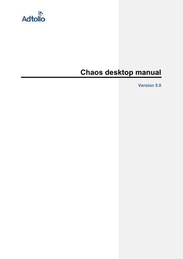 Chaos desktop manual - Adtollo