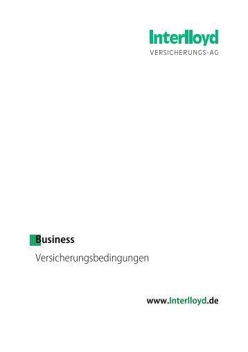 Business Versicherungsbedingungen - bei der Interlloyd