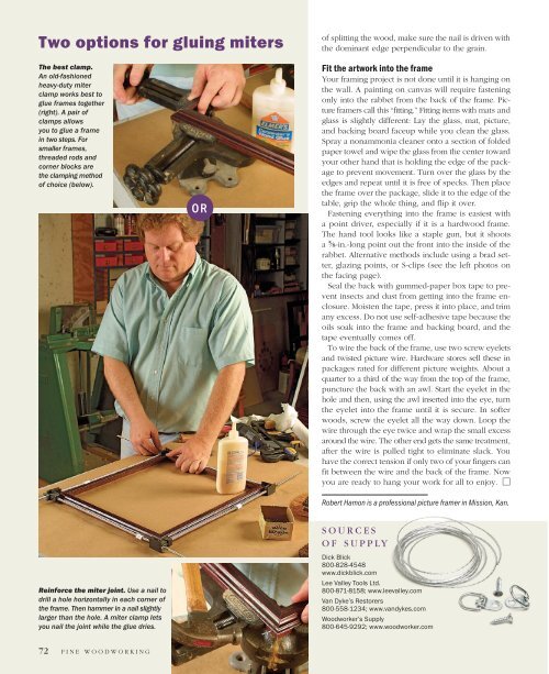 Picture Framing - Fine Woodworking