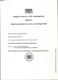Amtsgericht Weiden id.0Pf. -Registergericht - Firmengruppe Gollwitzer