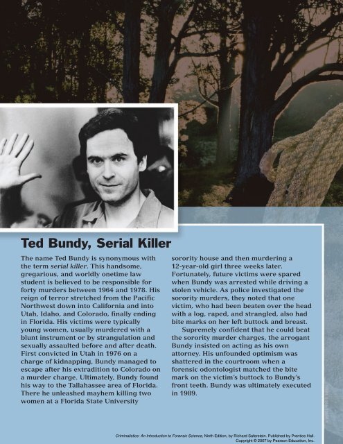 Ted Bundy, Serial Killer - Pearson Learning Solutions