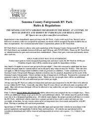 Sonoma County Fairgrounds RV Park Rules & Regulations