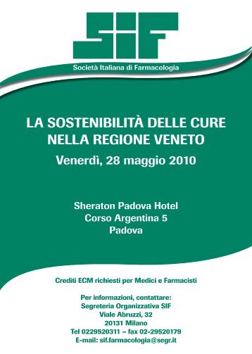 Eventi ECM SocietÃ  Italiana di Farmacologia - SIF