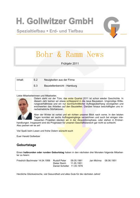 Erd- und Tiefbau - Firmengruppe Gollwitzer