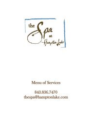 to View Spa Services - Hampton Lake