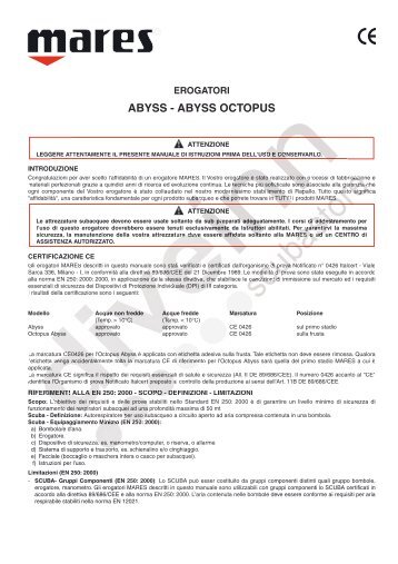Manuale - Scubastore