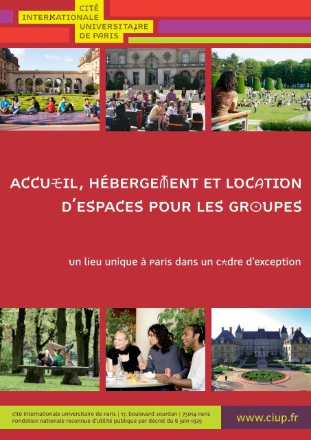 accueil, hÃ©bergement et location d'espaces pour les groupes