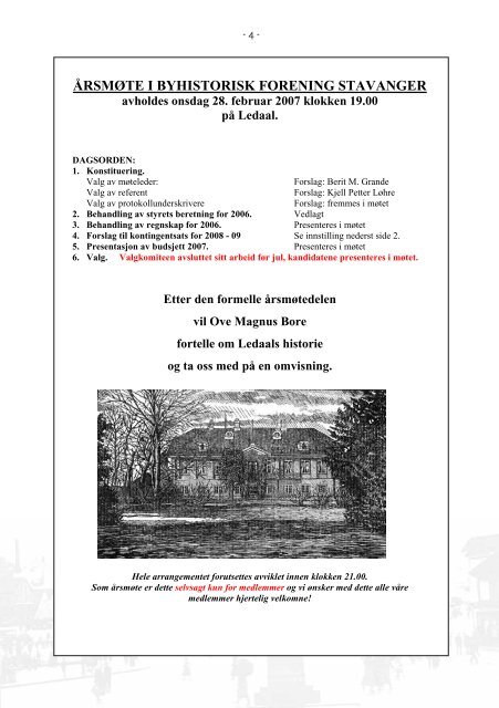 Stavangeren 1-2007.pdf - Byhistorisk forening