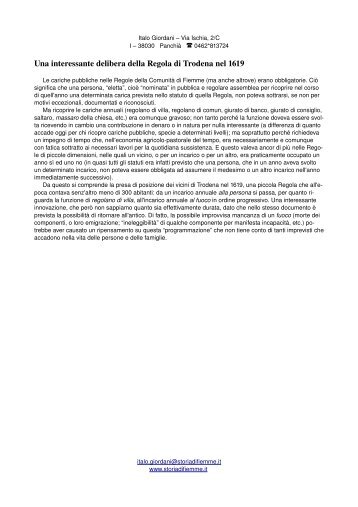 Regola di Trodena 1619.pdf - StoriaDiFiemme.it