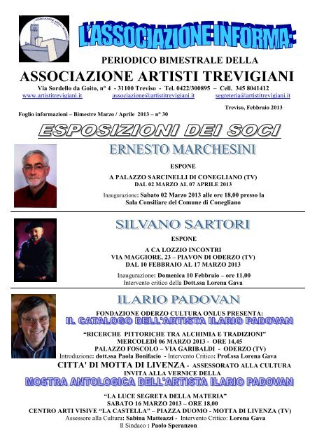 periodico bimestrale della associazione artisti trevigiani - Marcadoc.it