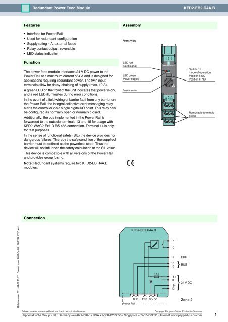KFD2-EB2.R4A.B Data Sheet - Marshall Wolf Automation