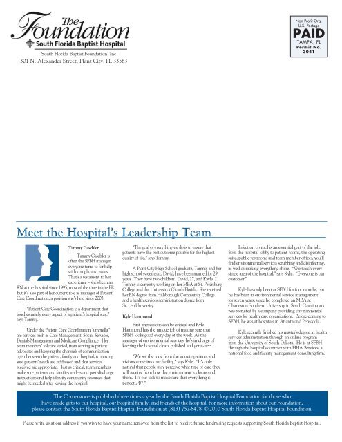 Meet the Hospital's Leadership Team PAID - St.Joseph's Hospital