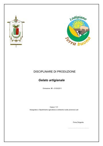 disciplinare - Provincia di Lodi