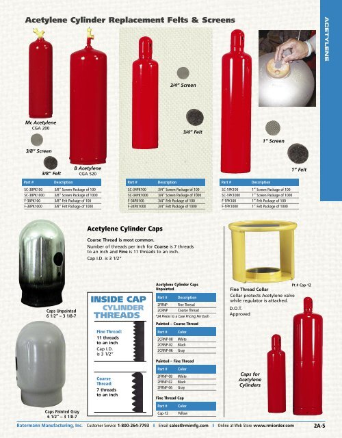 2A | Acetylene - Ratermann Manufacturing Inc