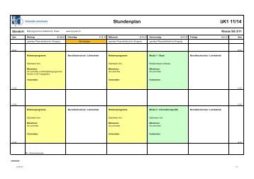 Stundenplan Ã¼K1 11/14 - v-ost