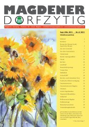 Ausgabe 4/2011 - Magdener Dorfzytig