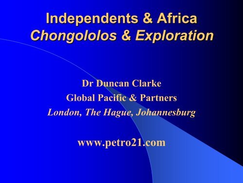 Independents & Africa Chongololos & Exploration - Unctad XI