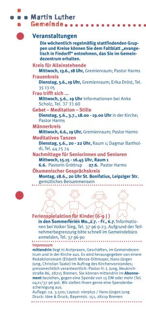 Juni 2001 - Martin-Luther-Gemeinde Bremen-Findorff