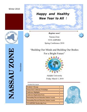 Nassau Zone Winter 2010 Newsletter: PDF - nys ahperd