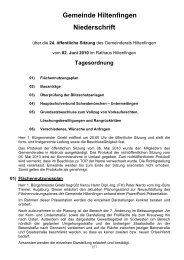 Gemeinde Hiltenfingen Niederschrift