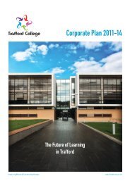 Corporate Plan 2011-14 - Trafford College