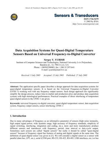 Data Acquisition Systems for Quasi-Digital Temperature Sensors