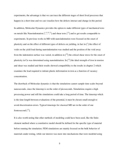 DEFECTS IN METALS AND SIMULATION OF MECHANICAL ...