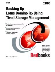 Backing Up Lotus Domino R5 Using Tivoli Storage ... - IBM Redbooks