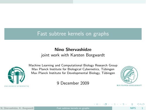 Fast subtree kernels on graphs - VideoLectures