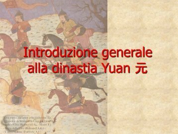 Introduzione generale alla dinastia Yuan 元 - Studium