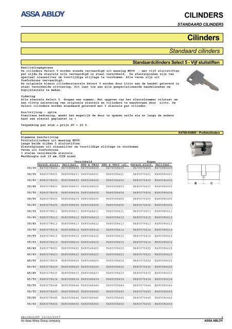 Cilinders - Assa Abloy