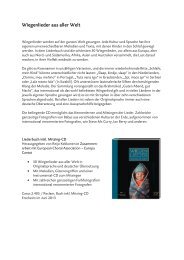 Wiegenlieder aus aller Welt - Liederprojekt