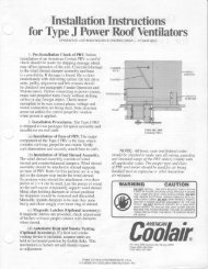 Installation Instructions for Tipe J Power Roof ... - American Coolair