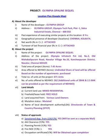 PROJECT: OLYMPIA OPALINE SEQUEL - NTPC Housing