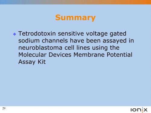 Ionix Pharmaceuticals - Molecular Devices