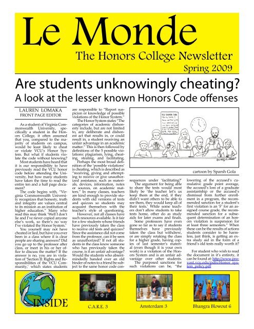Are students unknowingly cheating? - VCU Honors College