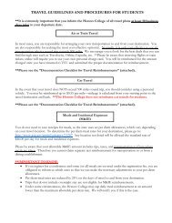 travel guidelines and procedures for students - VCU Honors College