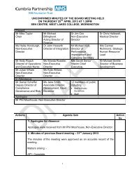 Minutes of Previous Board Meeting - 25th April 2013 - Cumbria ...