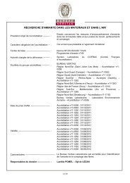 RECHERCHE D'AMIANTE DANS LES ... - Bureau Veritas