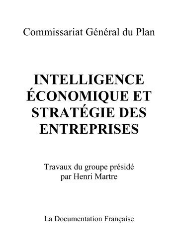 Intelligence économique et stratégie des entreprises - La ...