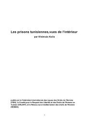 Les prisons tunisiennes,vues de l'intÃ©rieur par ... - Euromedrights