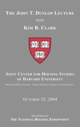 transcript - Joint Center for Housing Studies - Harvard University