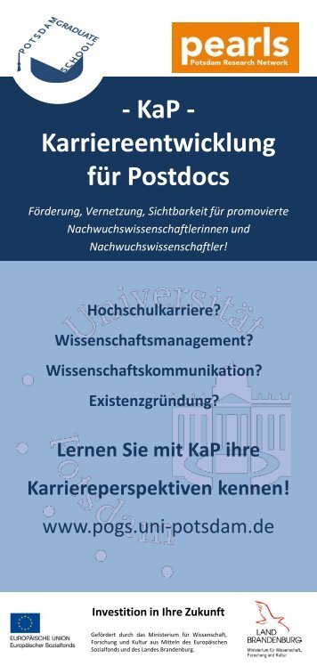 KaP â Programm - an der Potsdam Graduate School - UniversitÃ¤t ...