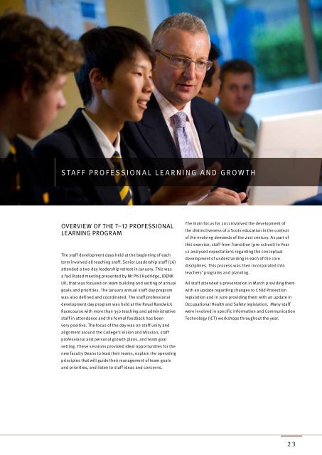 AnnuAl RepoRt 2011 - The Scots College