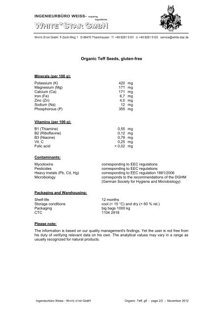 teff seeds (pdf) - White-star.de