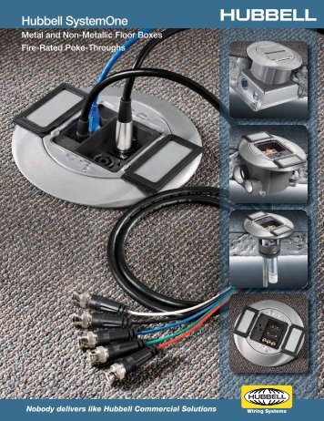 Hubbell SystemOne Metal and Non-Metallic Floor Boxes