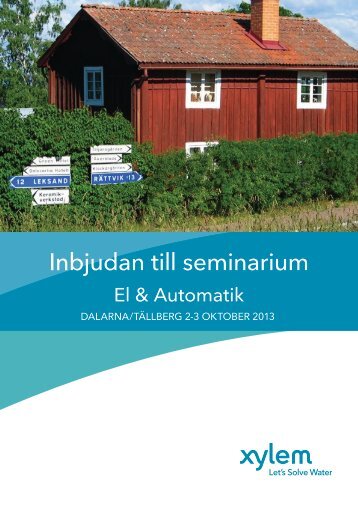 Inbjudan till seminarium - Water Solutions