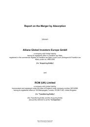 RCM (UK) Ltd Acquiring Company Merger Report - Allianz Global ...