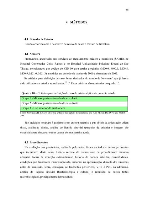 MÁRCIO NATTER ARTRITE SÉPTICA: ESTUDO DE 9 ... - UFSC